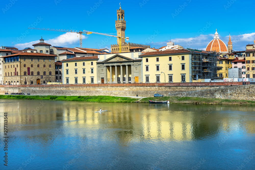 Palazzo Vecchio Duomo Arno River Florence Tuscany Italy