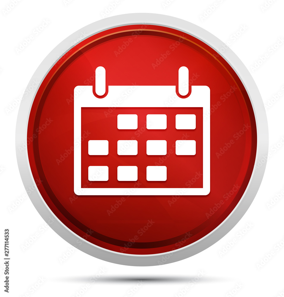 Calendar icon Promo Red Round Button Calendar icon Promo Red Round Button
