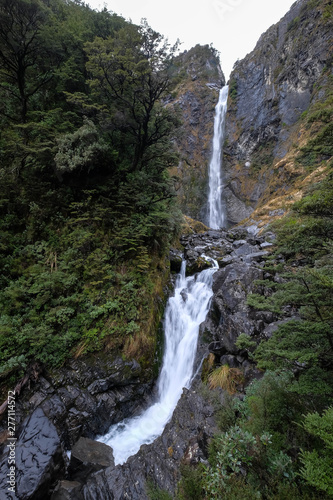 Image of a waterfall. Taken at the Devils Punch bowl  Arthur s Pass National Park  New Zealand