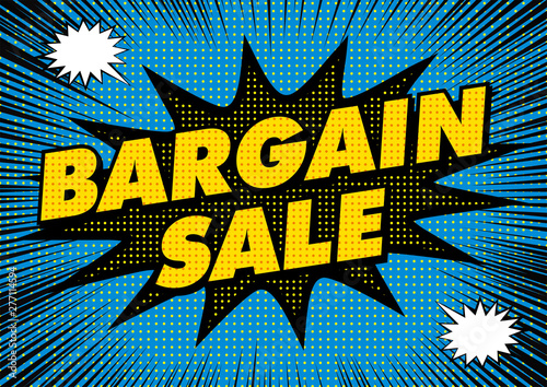 爆発吹き出しバーゲンセールのPOP用のイラスト SALE｜集中線の背景・アメコミ風・漫画背景｜Concentrated bargain sale banner design