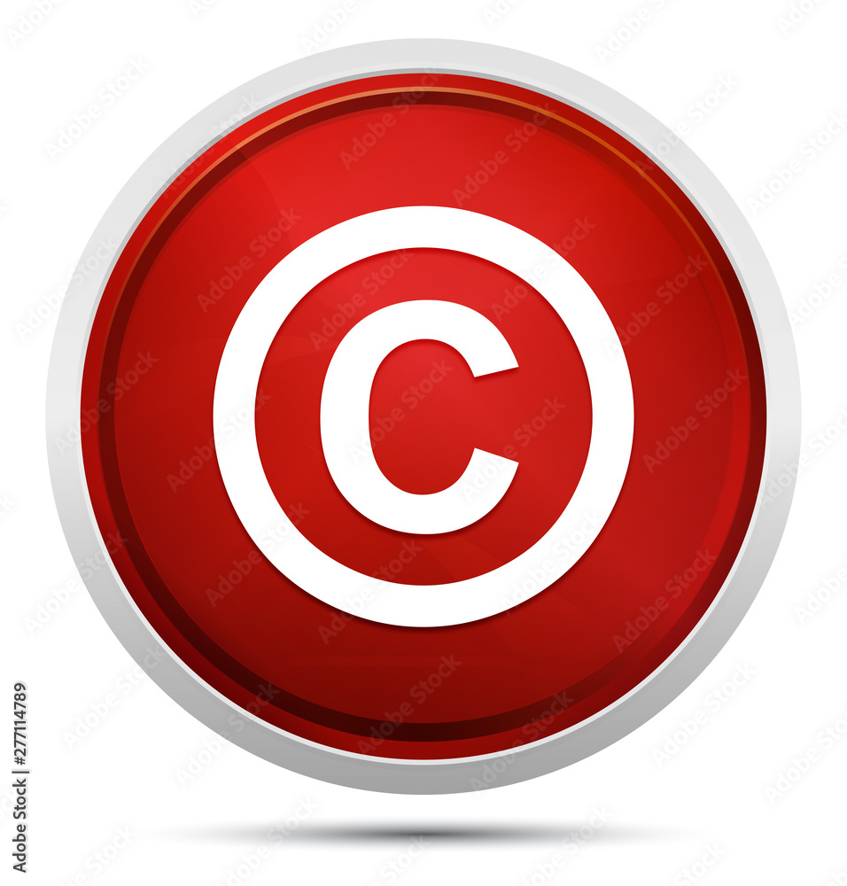 Copyright symbol icon Promo Red Round Button Copyright symbol icon Promo Red Round Button