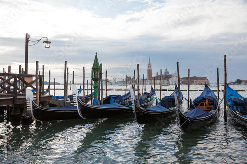 gondolas in Venice grand Canal © nickjene