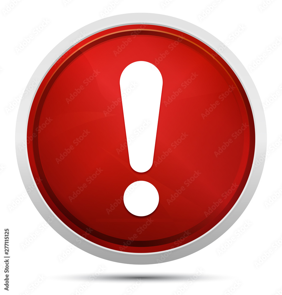 Exclamation mark icon Promo Red Round Button Exclamation mark icon Promo Red Round Button