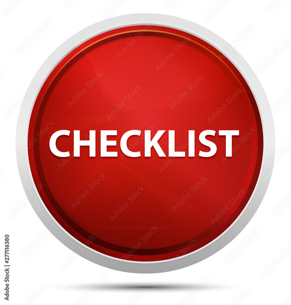 Checklist Promo Red Round Button Checklist Promo Red Round Button