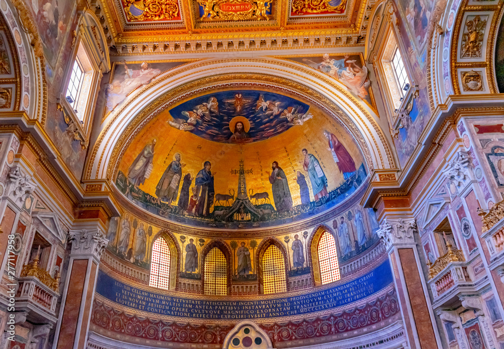 Ancient Jesus Mosaic Basilica Saint John Lateran Cathedral Rome Italy