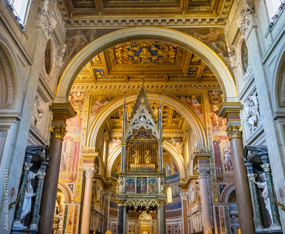 High Altar Ciborium Basilica Saint John Lateran Cathedral Rome Italy