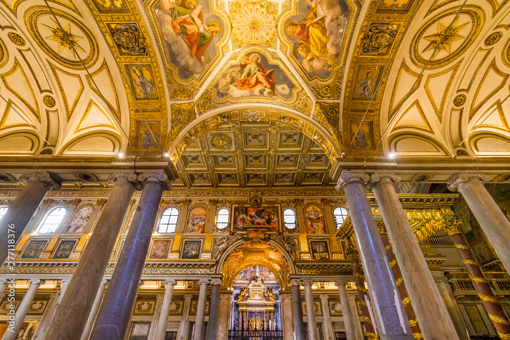 Arches Altar Basilica Santa Maria Maggiore Rome Italy