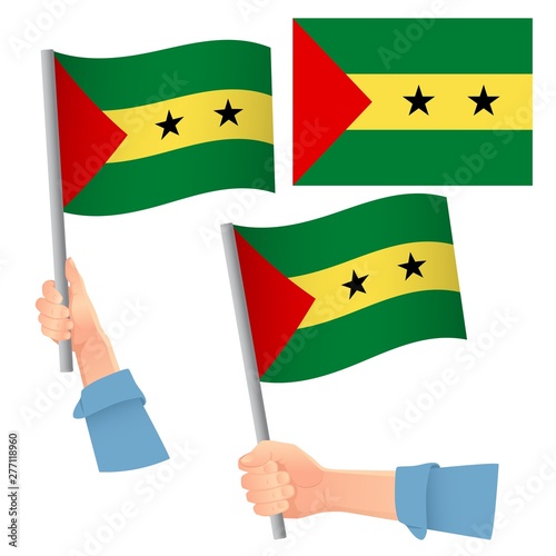 Sao Tome and Principe flag in hand set