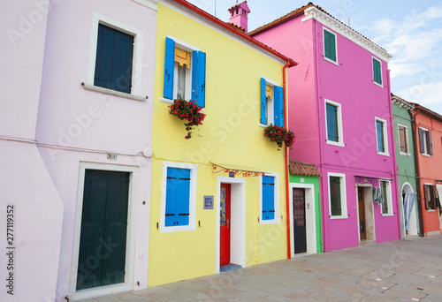  colorful houses in burano island venice italy © nickjene