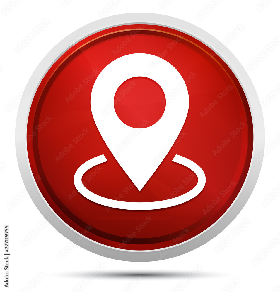 Map point icon Promo Red Round Button Map point icon Promo Red Round Button