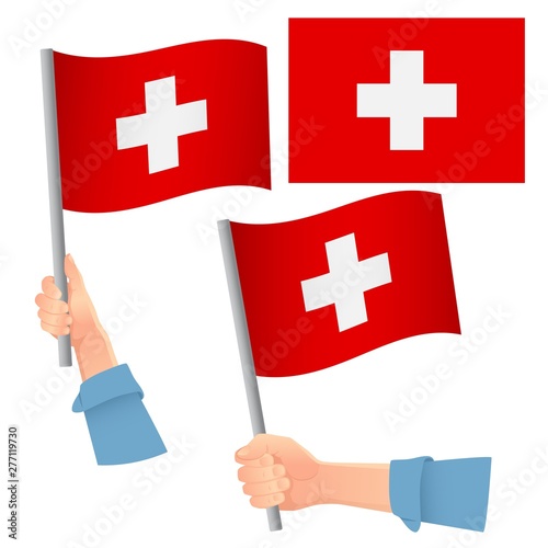 Switzerland flag in hand set
