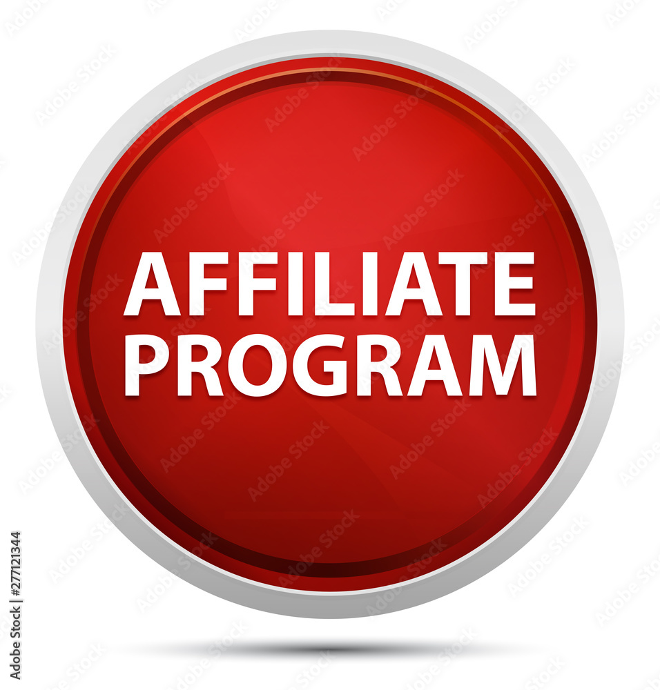 Affiliate Program Promo Red Round Button Affiliate Program Promo Red Round Button