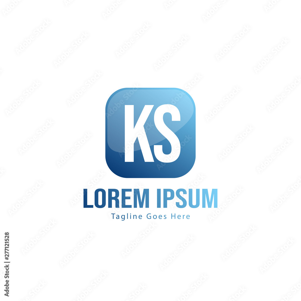 Initial KS logo template with modern frame. Minimalist KS letter logo vector illustration Initial KS logo template with modern frame. Minimalist KS letter logo vector illustration