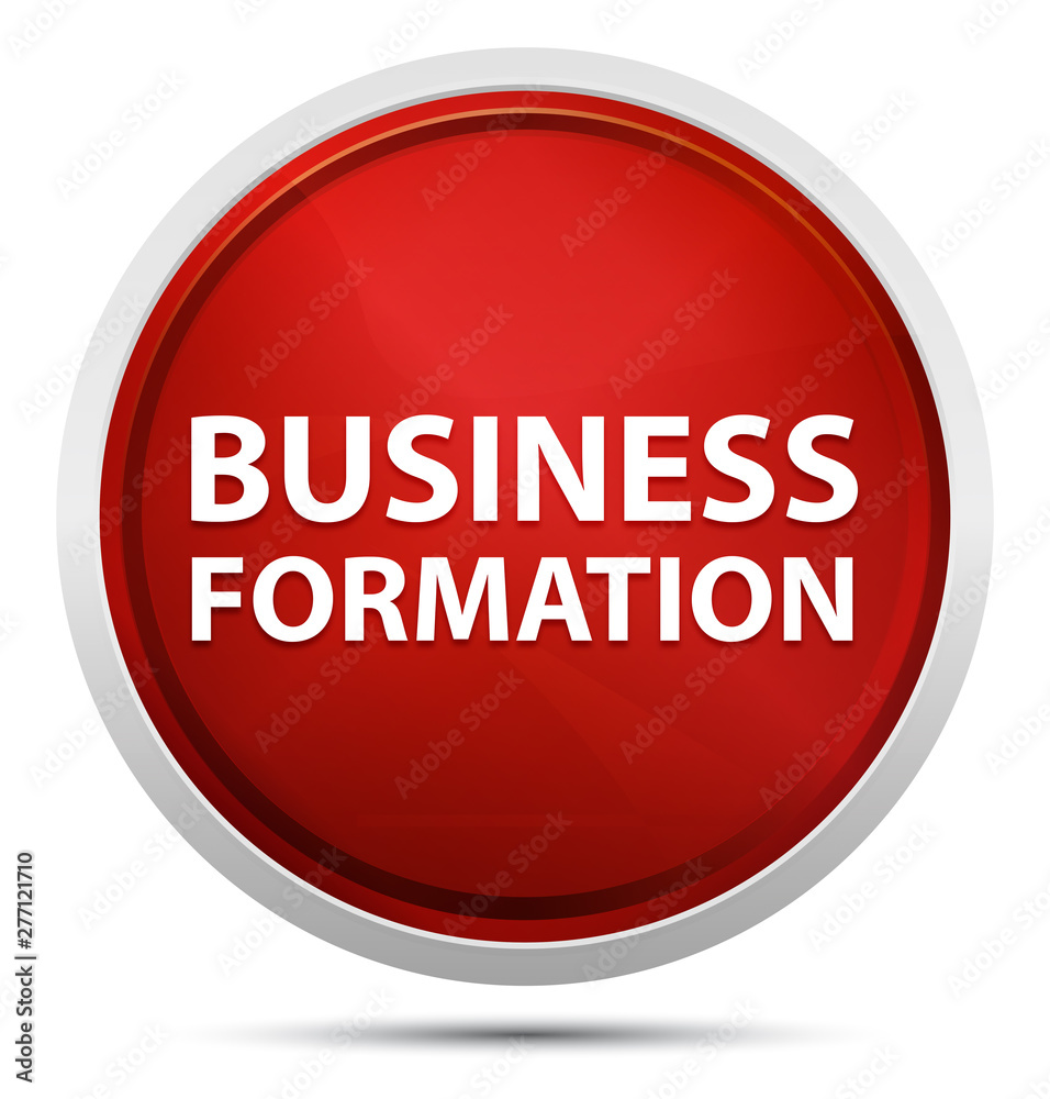 Business Formation Promo Red Round Button Business Formation Promo Red Round Button