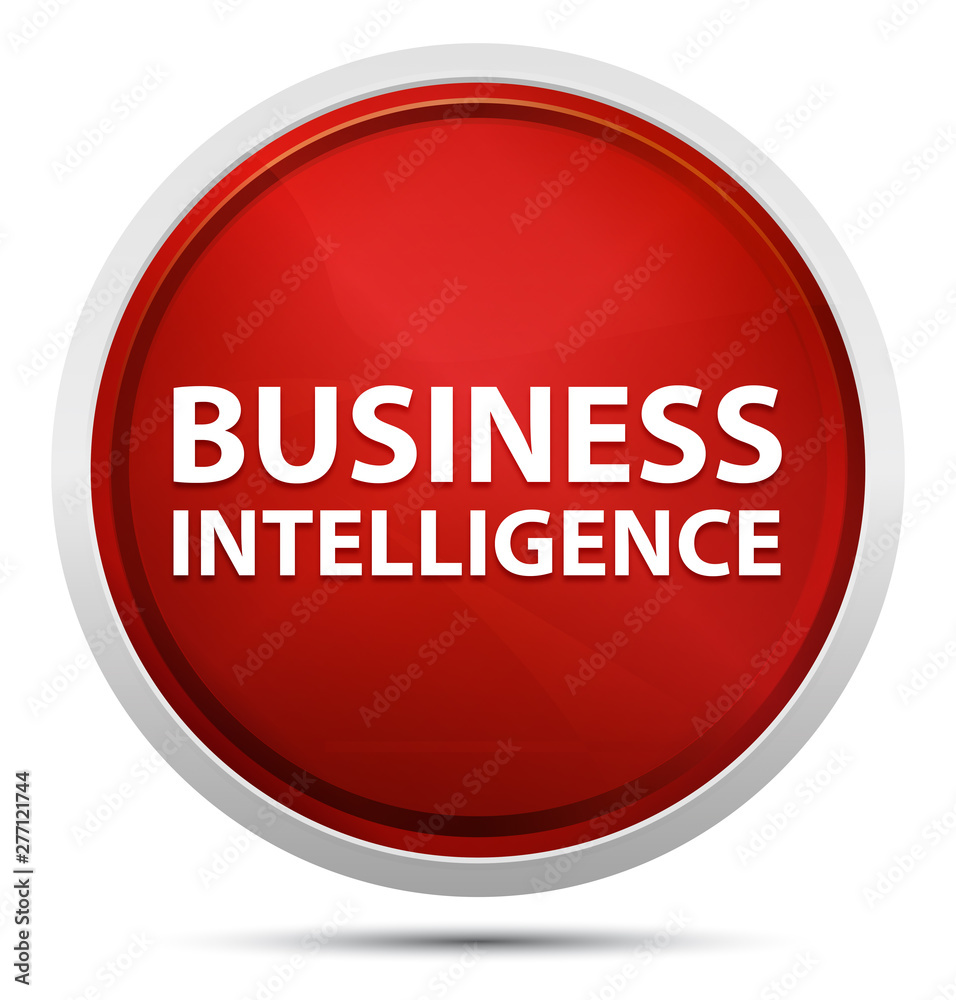 Business Intelligence Promo Red Round Button Business Intelligence Promo Red Round Button