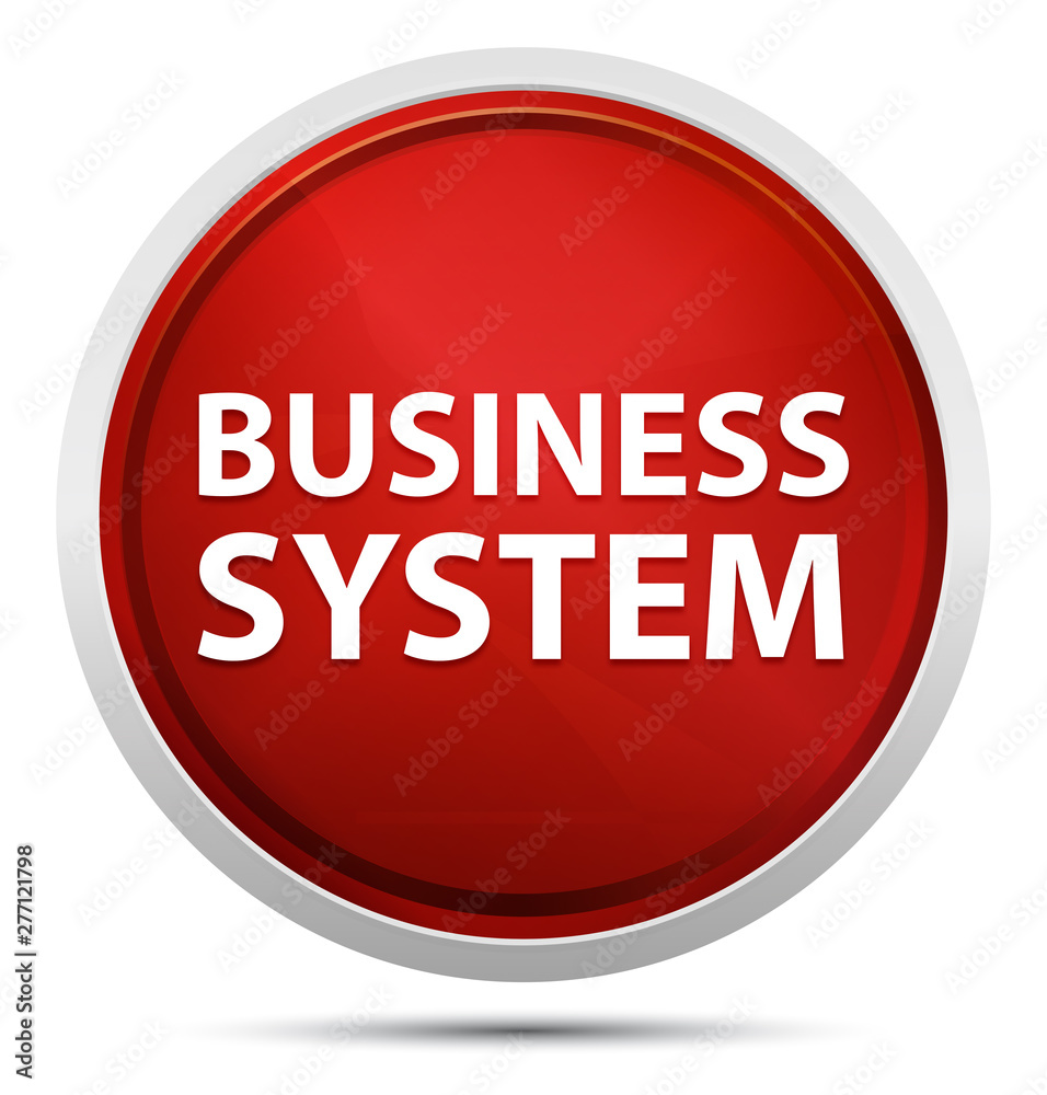 Business System Promo Red Round Button Business System Promo Red Round Button