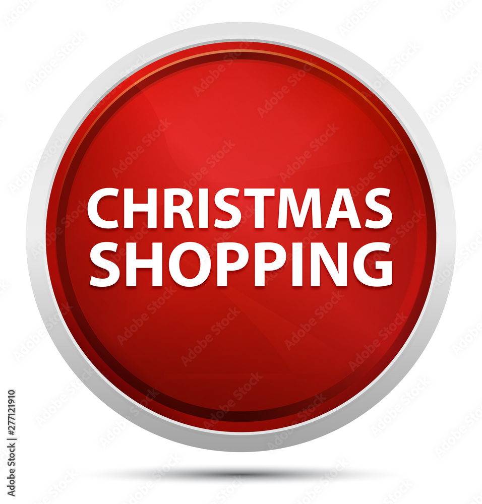 Christmas Shopping Promo Red Round Button Christmas Shopping Promo Red Round Button