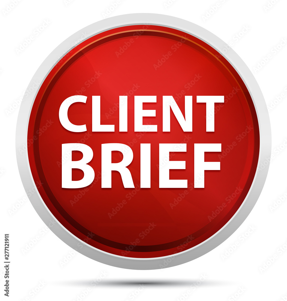 Client Brief Promo Red Round Button Client Brief Promo Red Round Button