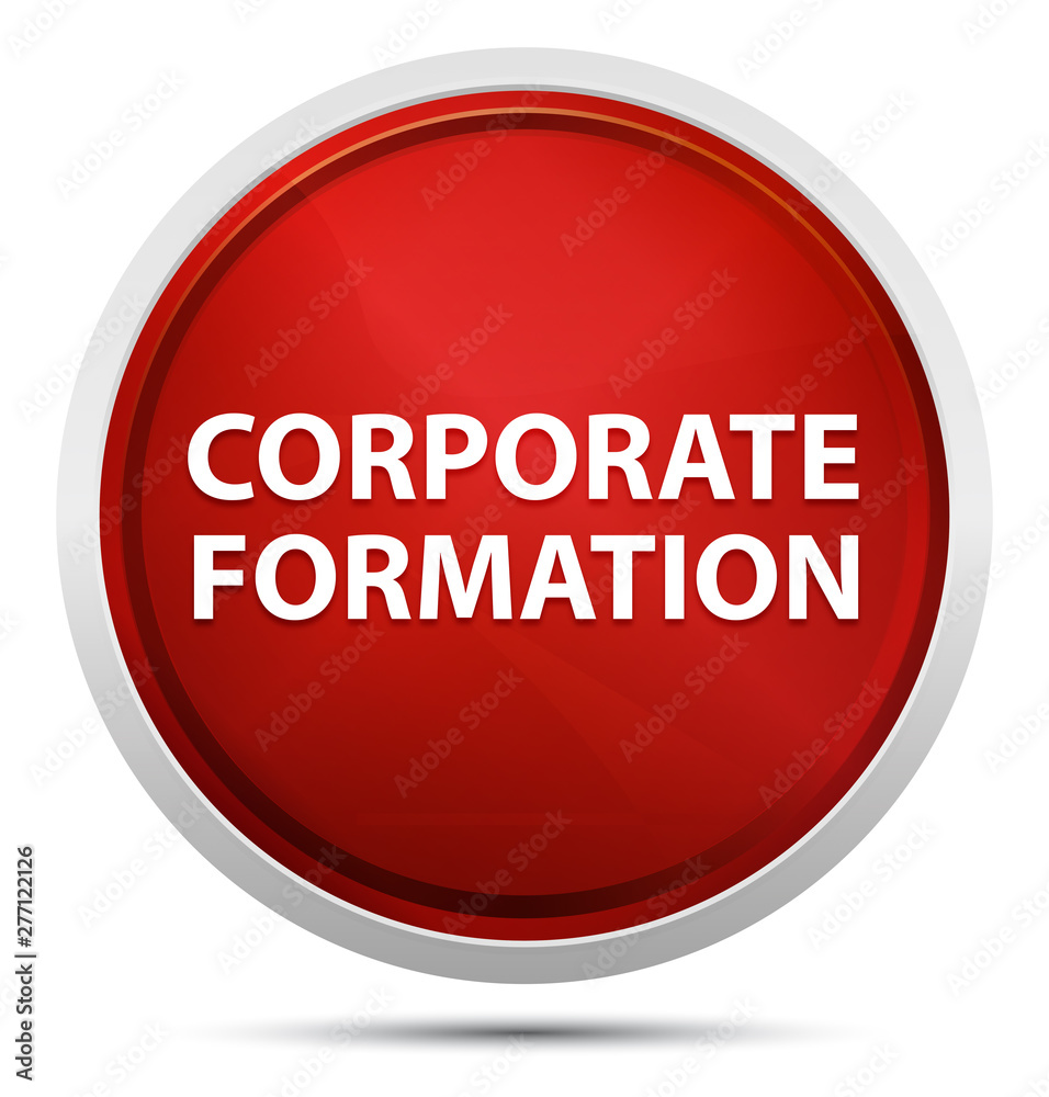 Corporate Formation Promo Red Round Button Corporate Formation Promo Red Round Button