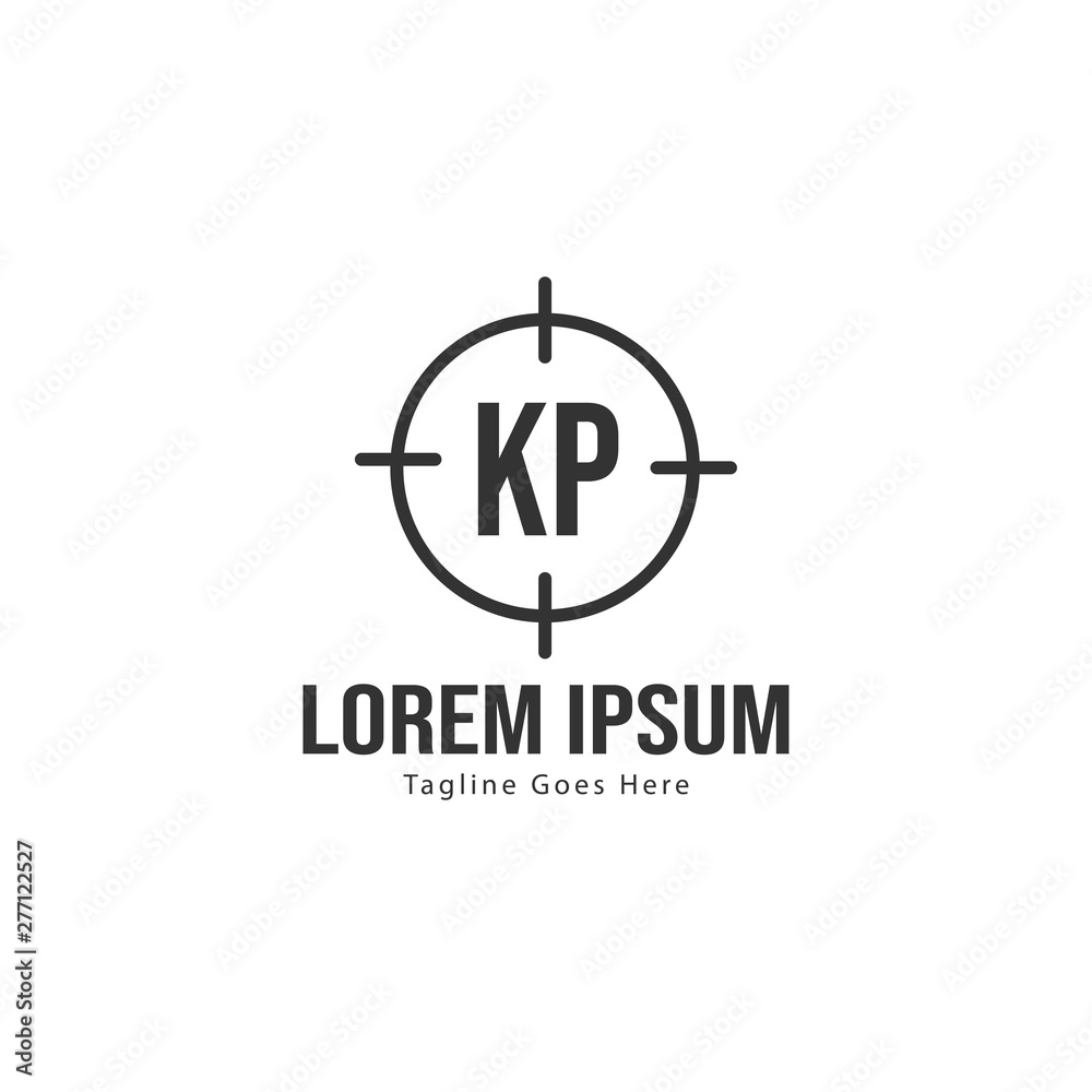 Initial KP logo template with modern frame. Minimalist KP letter logo vector illustration Initial KP logo template with modern frame. Minimalist KP letter logo vector illustration