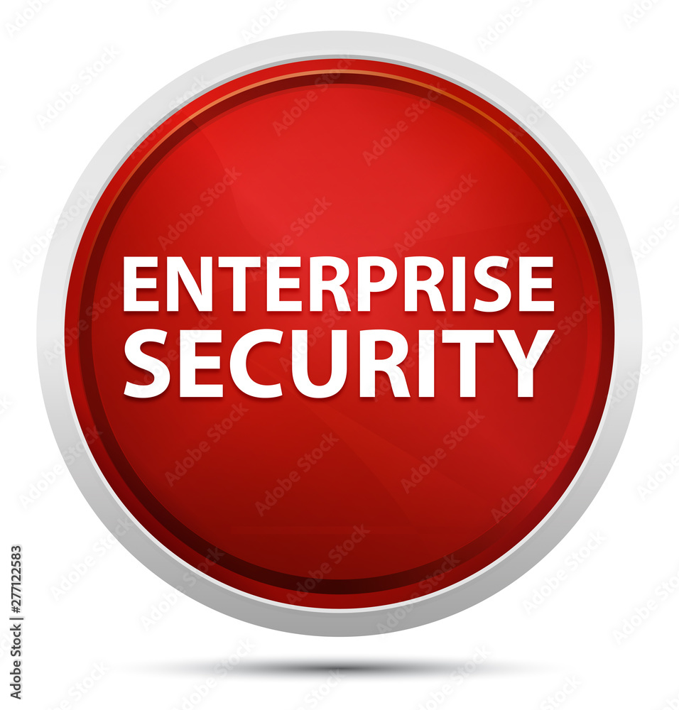 Enterprise Security Promo Red Round Button Enterprise Security Promo Red Round Button