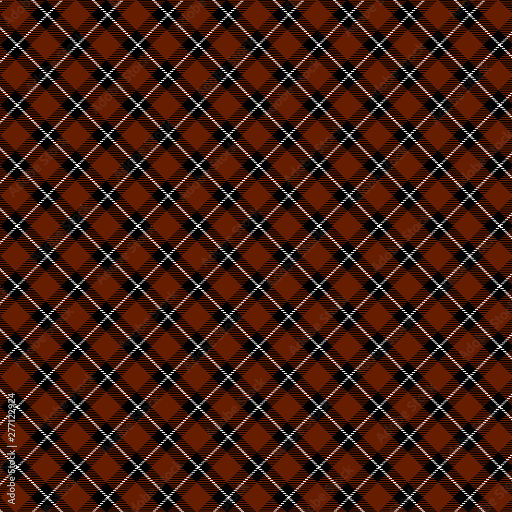 Tartan Pattern in Orange and Black . Texture for plaid, tablecloths, clothes, shirts, dresses, paper, bedding, blankets, quilts and other textile products. Vector illustration EPS 10