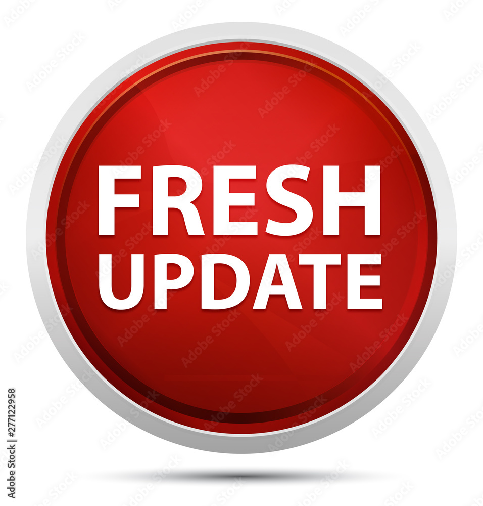 Fresh Update Promo Red Round Button Fresh Update Promo Red Round Button