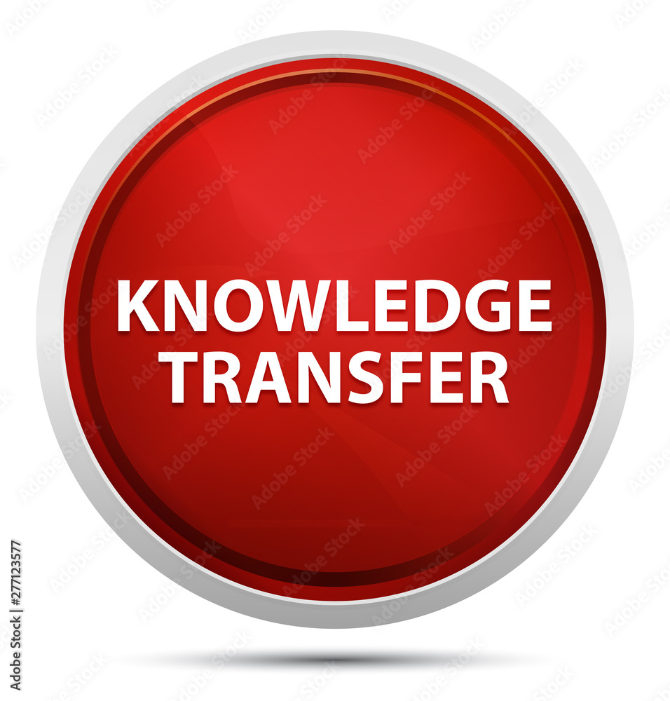 Knowledge Transfer Promo Red Round Button Knowledge Transfer Promo Red Round Button