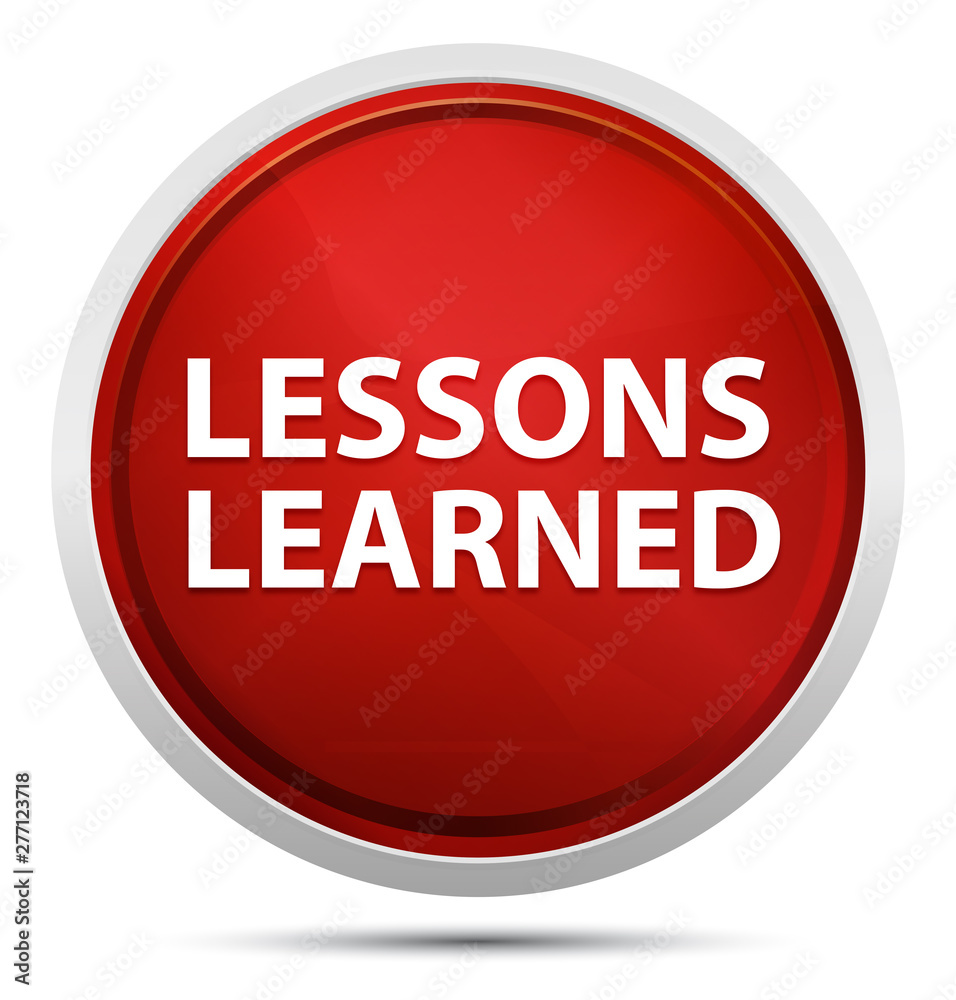 Lessons Learned Promo Red Round Button Lessons Learned Promo Red Round Button