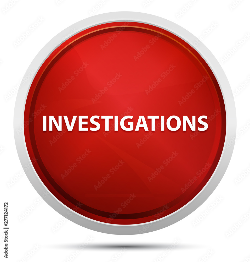 Investigations Promo Red Round Button Investigations Promo Red Round Button