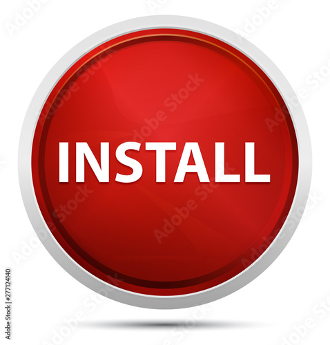 Install Promo Red Round Button