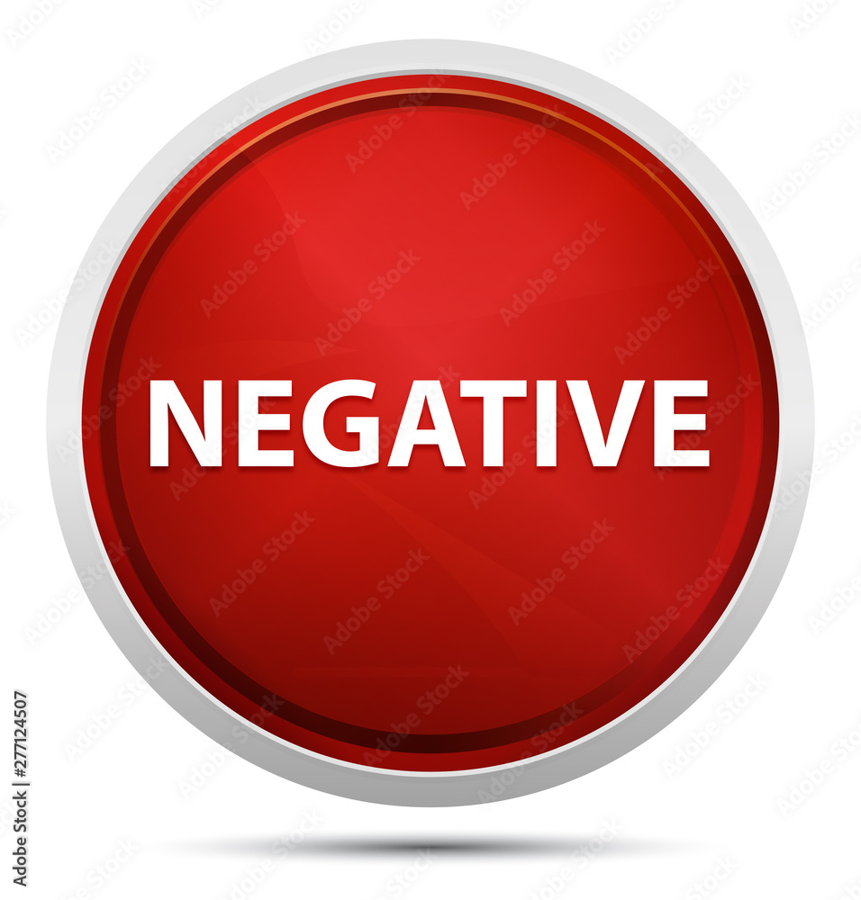 Negative Promo Red Round Button Negative Promo Red Round Button