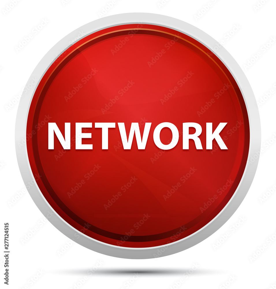 Network Promo Red Round Button Network Promo Red Round Button