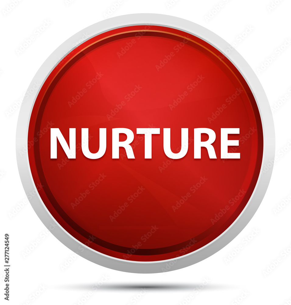 Nurture Promo Red Round Button Nurture Promo Red Round Button