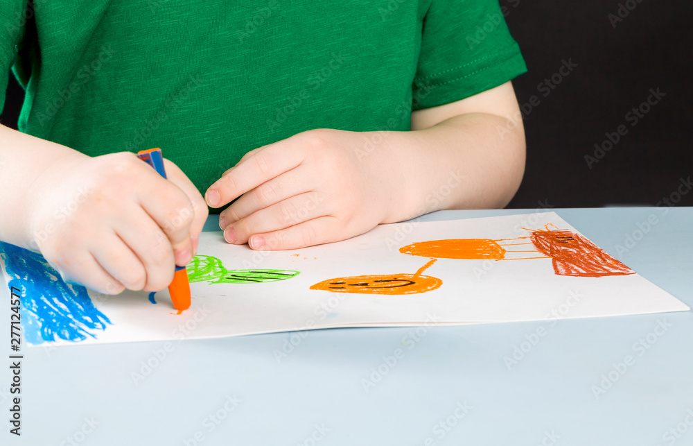 drawing a little boy Stock Photo | Adobe Stock