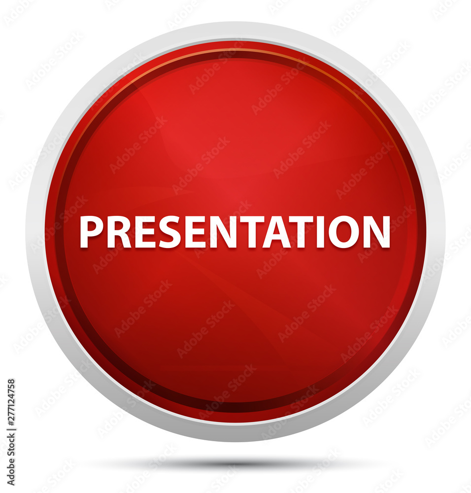 Presentation Promo Red Round Button Presentation Promo Red Round Button