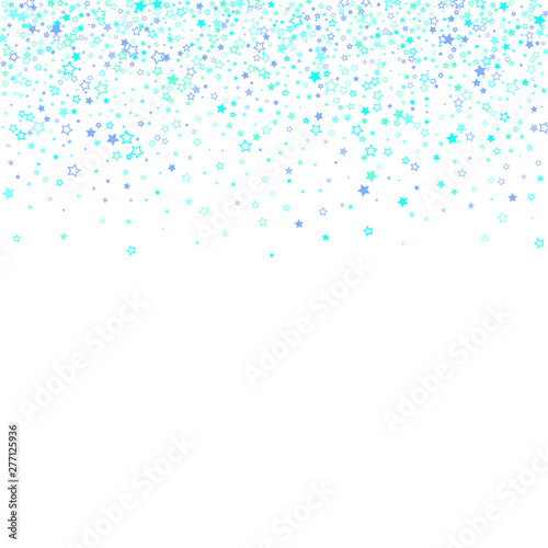 Blue, cyan, turquoise glitter stars confetti © Сашка Шаргаева