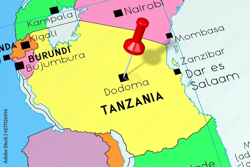 Tanzania Capital Map