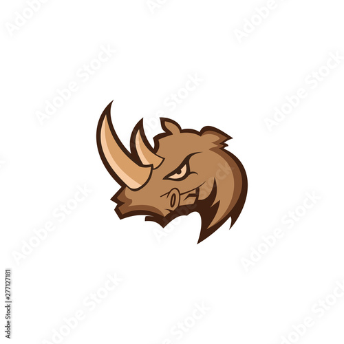 rhino head mascot logo © Digitall artwork