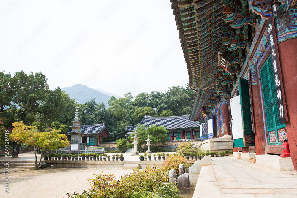 Jikjisa Temple is a famous temple in Gimcheon-si, South Korea. Stock ...