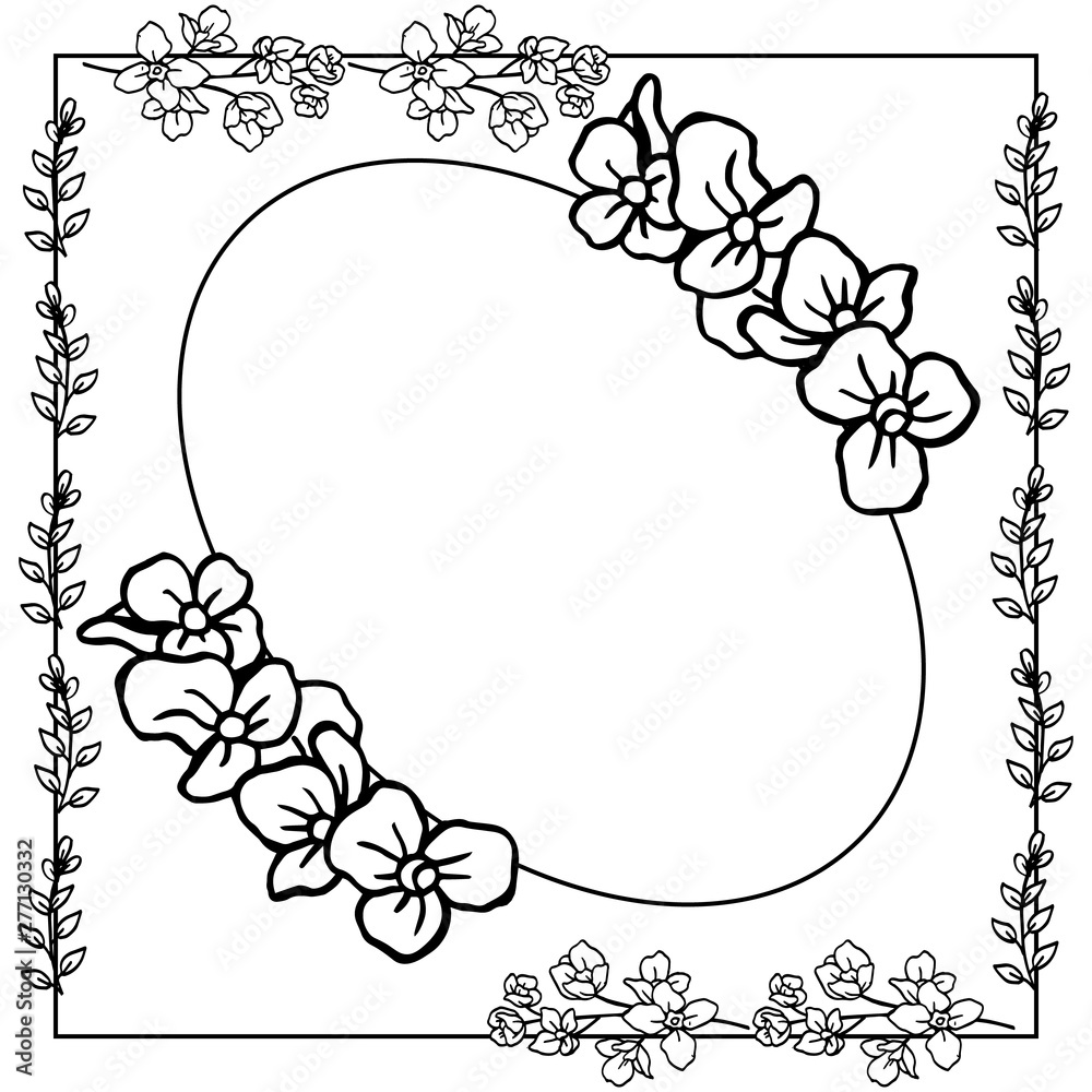 Vector illustration artwork of leaf flower frames for decorative of card