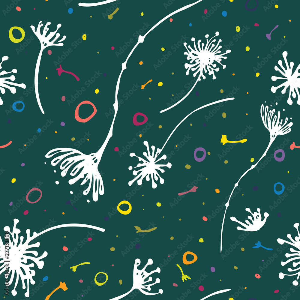 botanical seamless pattern hand drawn vector botanical seamless pattern hand drawn vector