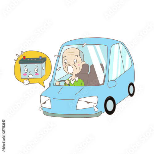 自動車トラブルのイラスト