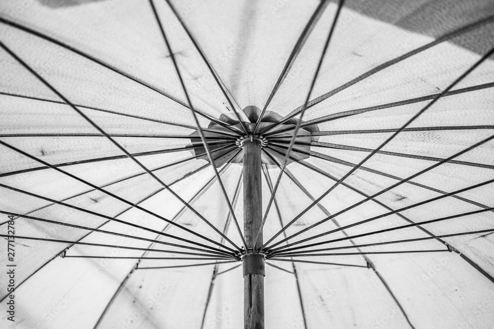 Black and white Under the umbrella texture background