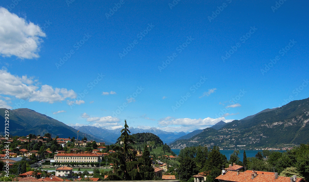 view of the lake and the mountains in the vicinity of Northern Italy