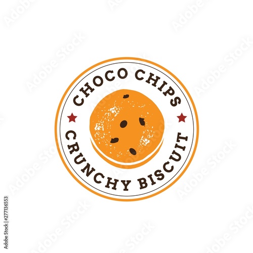 Simple classic biscuit circle seal logo design inspiration