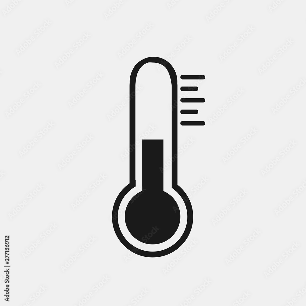 Cold weather thermometer icon vector on white background. Cold weather thermometer icon vector on white background.