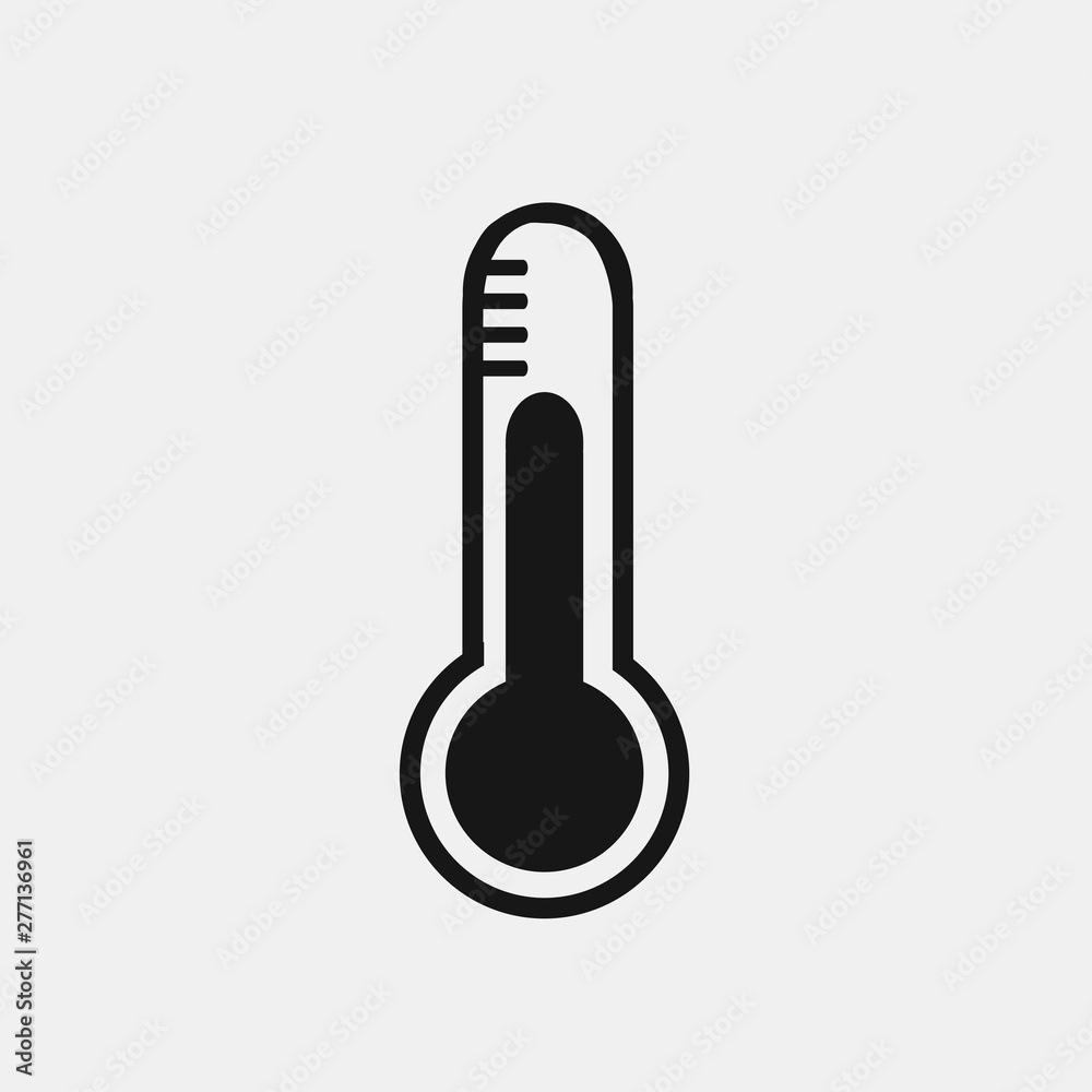 Cold weather thermometer icon vector on white background. Cold weather thermometer icon vector on white background.