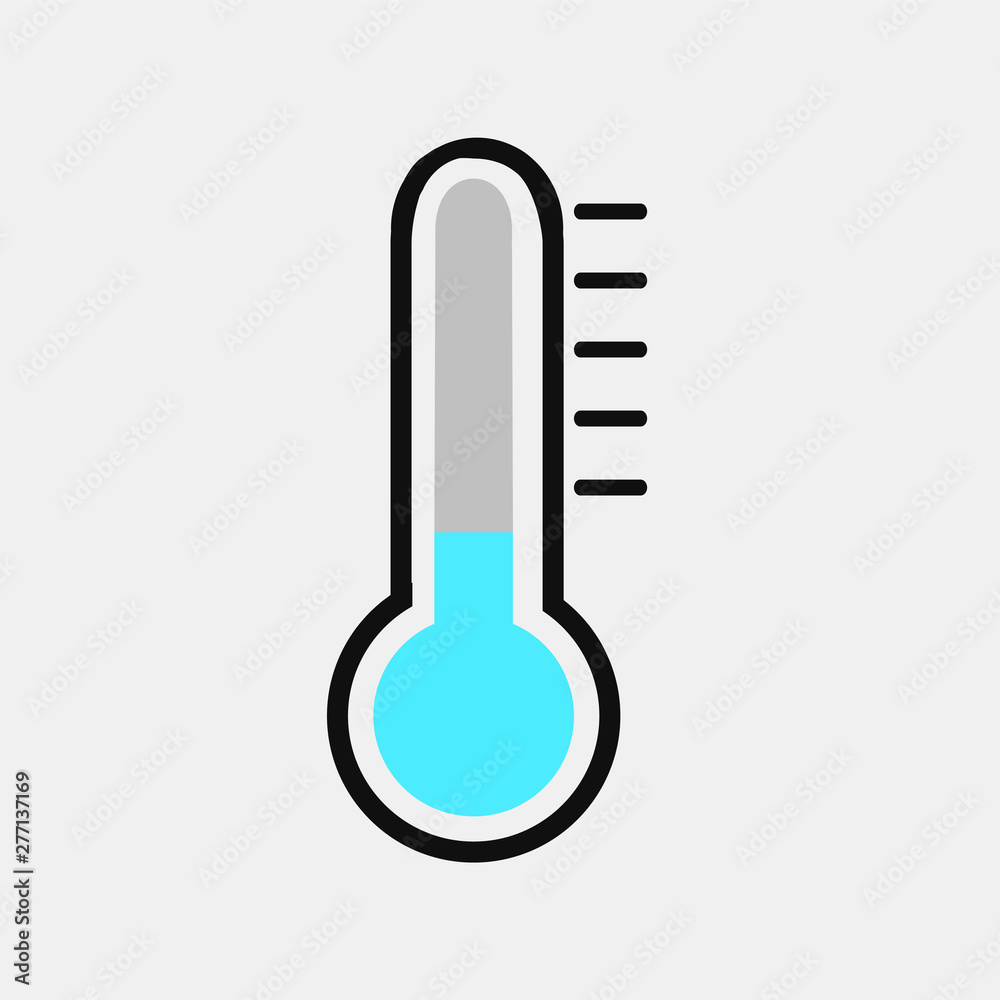 Cold weather thermometer icon vector on white background. Cold weather thermometer icon vector on white background.