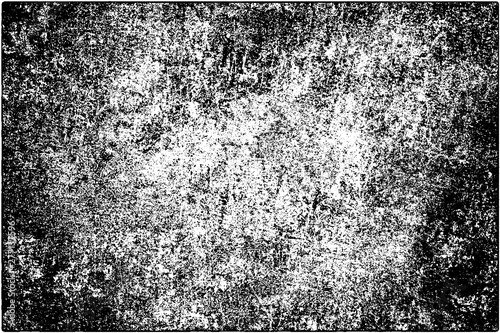 Grunge background black and white. Vector texture of scratches, chips, cracks. Monochrome gloomy pattern of the old surface.